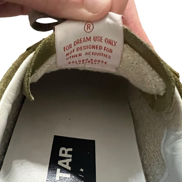 GOLDEN GOOSE SUPER STAR OLIVE GREEN & WHITE STAR MENS SNEAKER SIZE 42 (9) - Picture 12 of 12